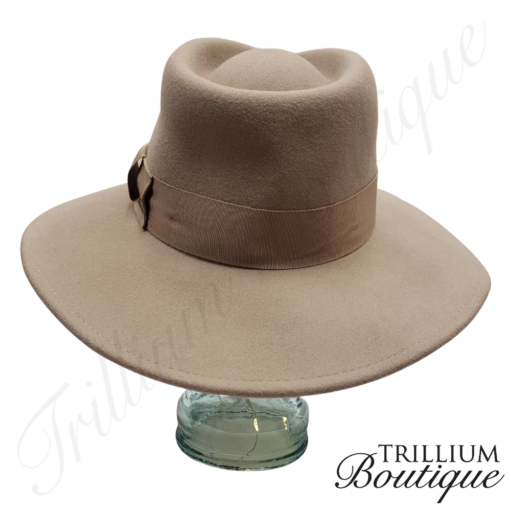 Brixton Hat Joanna Hat Felted 100% Wool Hat Light Tan Medium Outdoor Classic - Picture 10 of 12